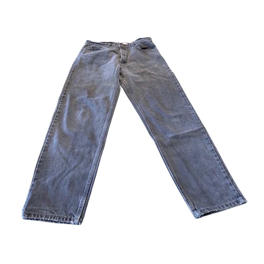 Levis 550 Relaxed Fit Tapered Leg Jeans Mens 35x32 Faded Black Made in‎ USA